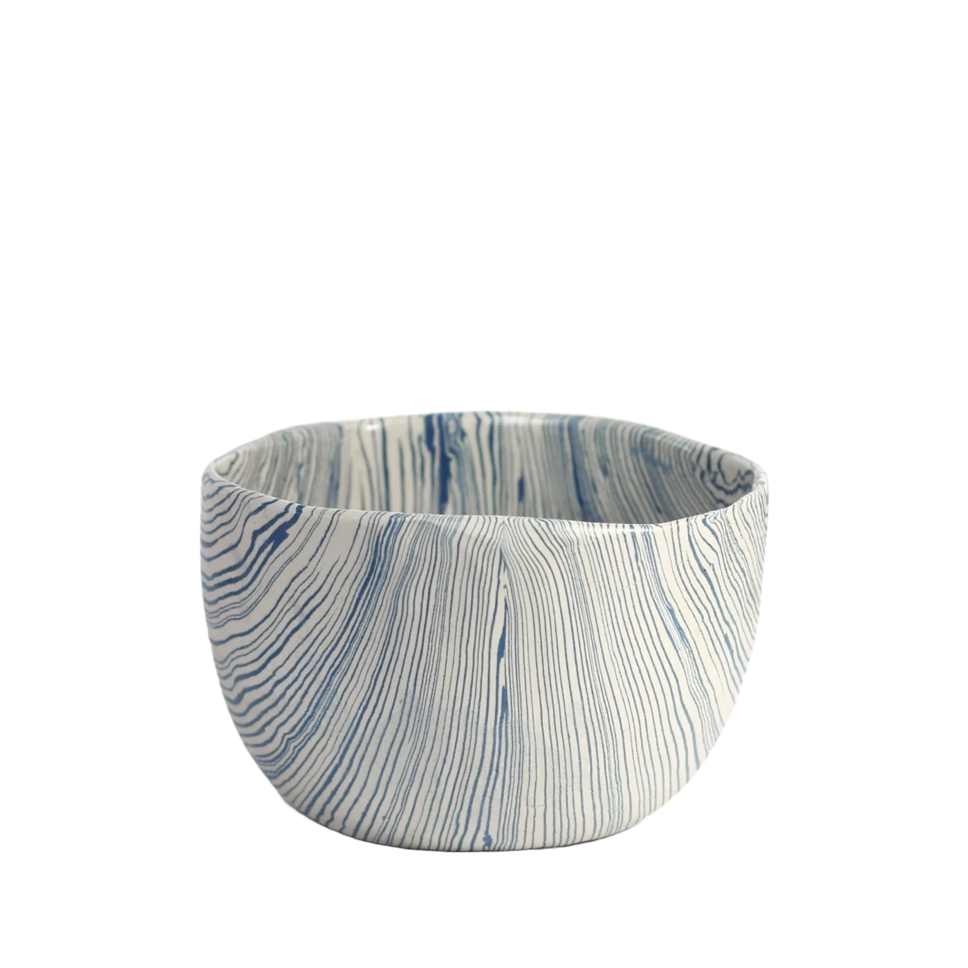 Large Nerikomi Bowl / Royal Blue